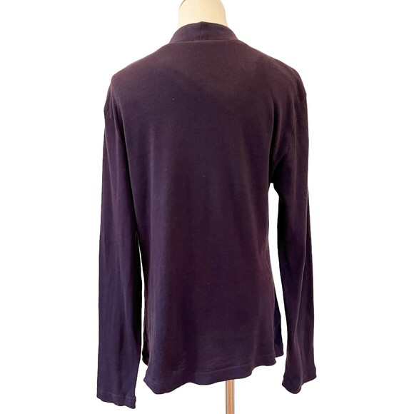 Coldwater Creek Purple Knit Top Cotton Sweater Medium V-Neck - Picture 2 of 7